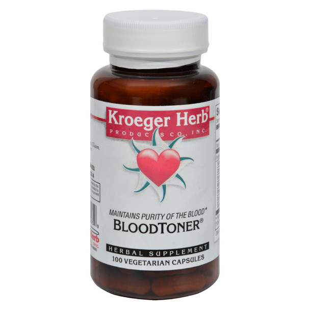 Kroeger Herb Blood Toner - 100 Vegetarian Capsules
