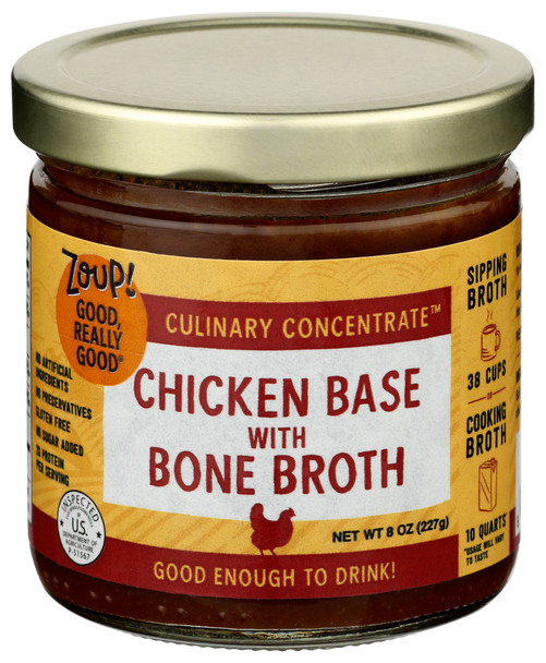 Zoup Good Really Bone Broth Cncrnte Chick - Case of 6 - 8.000 OZ