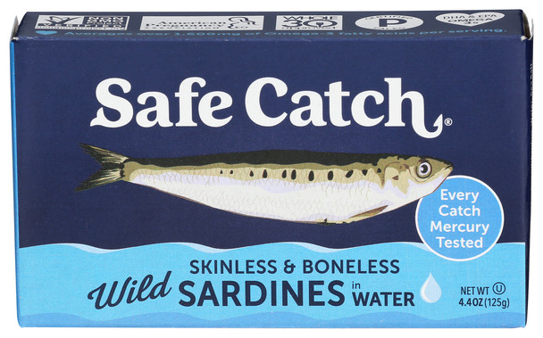 Safecatch Sardine Wild Blsl In Watr - Case of 12 - 4.400 OZ