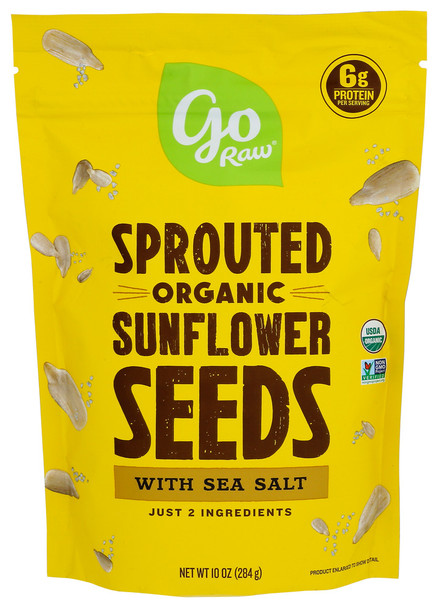 Go Raw Seeds Sunflwr Sprtd Sslt - Case of 6 - 10.00 OZ
