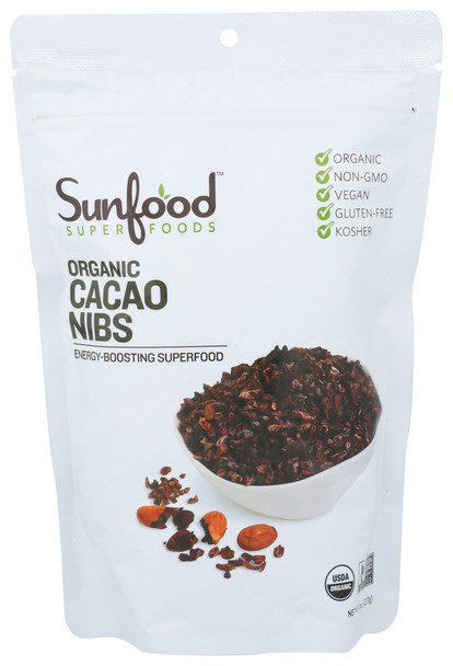 Sunfood Superfoods Cacao Nibs Organic - 8.000 OZ