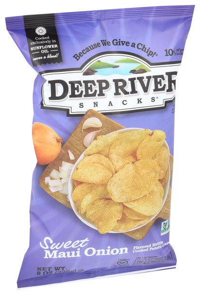 Deep River Chips Kttl Swt Maui Onion - Case of 12 - 8.000 OZ
