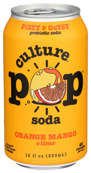 Culture Pop Soda Probiotic Orng Mango - Case of 12 - 12.00 FO