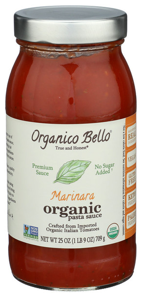 Organico Bello Sauce Pasta Mrnara - Case of 6 - 25.00 OZ