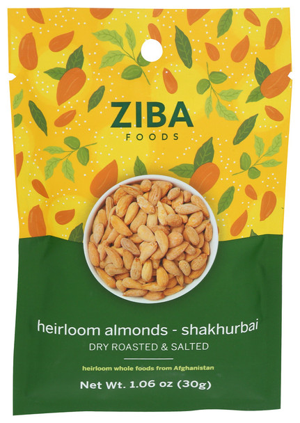 Ziba Foods Nut Almond Dry Rstd Sltd - Case of 12 - 1.060 OZ