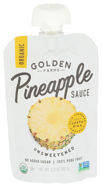 Golden Farms Sauce Pineapple Org 4pk - Case of 6 - 12.68 OZ