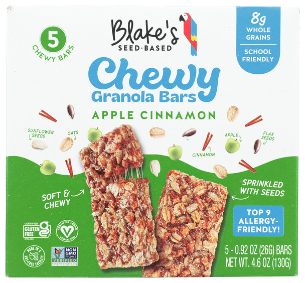 Blakes Seed Based Bars Chewy Appl Cinn 5ct - Case of 6 - 4.600 OZ