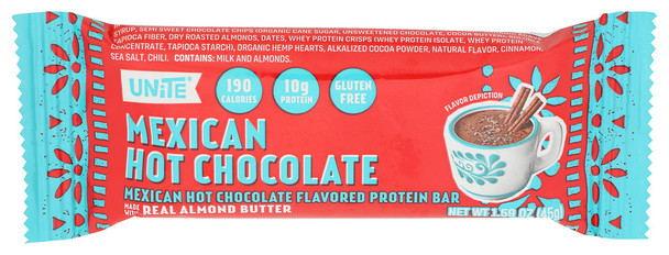 Unite Bar Protein Mex Hot Choco - Case of 12 - 1.590 OZ