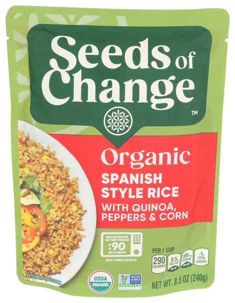 Seeds Of Change Org Spanish Style Rice Qnoa P - 8.500 OZ