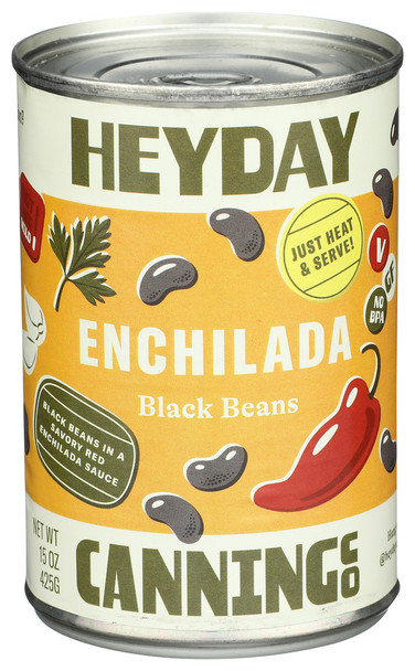 Heyday Canning Co Beans Black Enchilada - Case of 12 - 15.00 OZ