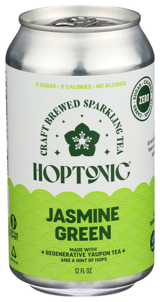 Hoptonic Tea Sprk Grn Jasmine Org - Case of 12 - 12.00 FO