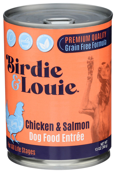 Birdie And Louie Food Wet Dog Chkn Salmon - Case of 12 - 13.00 OZ