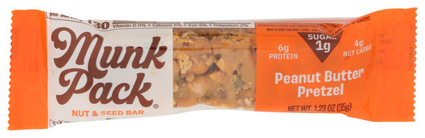 Munk Pack Bar Nut Sd Pnutbtr Prtzl - Case of 12 - 1.230 OZ