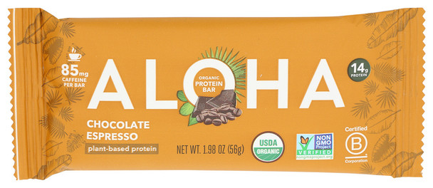 Aloha Bar Protein Choc Espresso - Case of 12 - 1.980 OZ