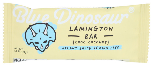 Blue Dinosaur Bar Snack Lamington - Case of 12 - 1.600 OZ
