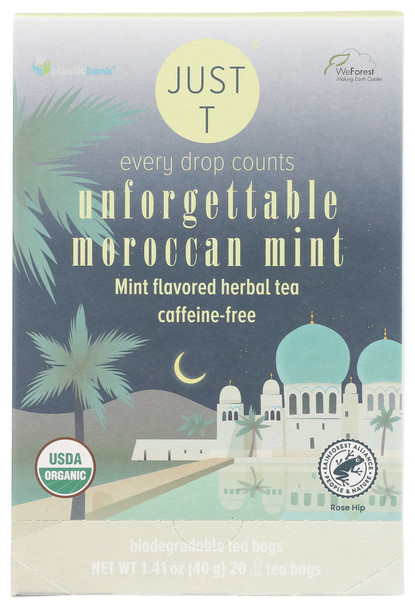 Just T Tea Unfrgt Moroccan Mnt - Case of 6 - 1.410 OZ