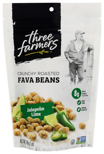 Three Farmers Foods Inc Bean Rstd Jlpno Lime - Case of 6 - 5.000 OZ
