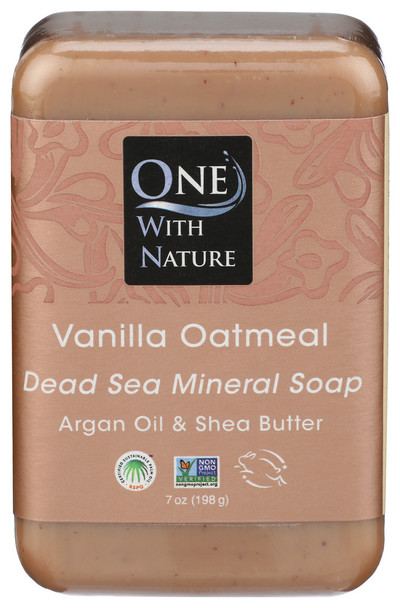 One With Nature Soap Bar Vanilla Oatmeal - Case of 3 - 7.000 OZ