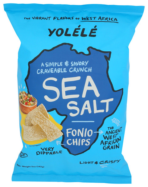Yolele Chips Fonio Sea Salt - Case of 9 - 5.000 OZ