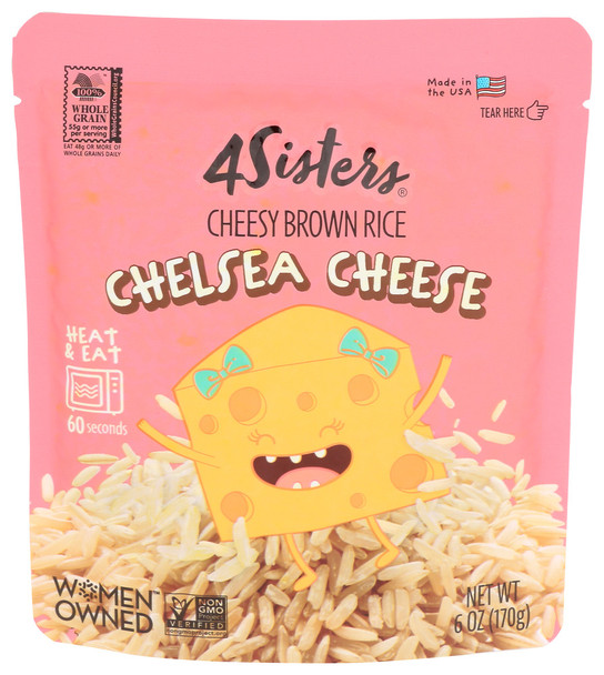 4sisters Rice Org Brown Cheesy Rte - Case of 12 - 6.000 OZ
