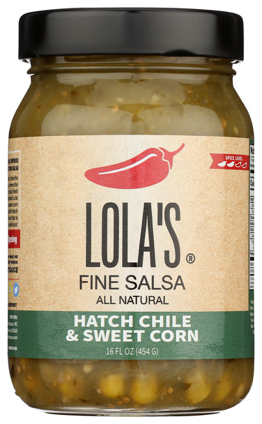 Lolas Fine Hot Sauce Salsa Htch Chl N Swt Crn - Case of 6 - 16.00 OZ