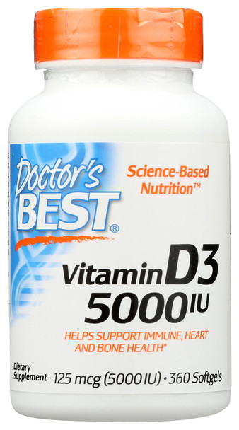 Doctors Best Vitamin D3 5000iu - 360.0 SG