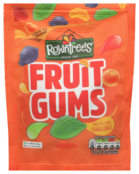 Nestle Candy Fruit Gums Pouch - Case of 10 - 5.300 OZ