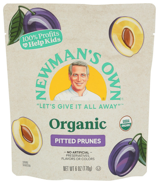 Newmans Own Organic Prunes Pitted Org Zipbag - 6.000 OZ