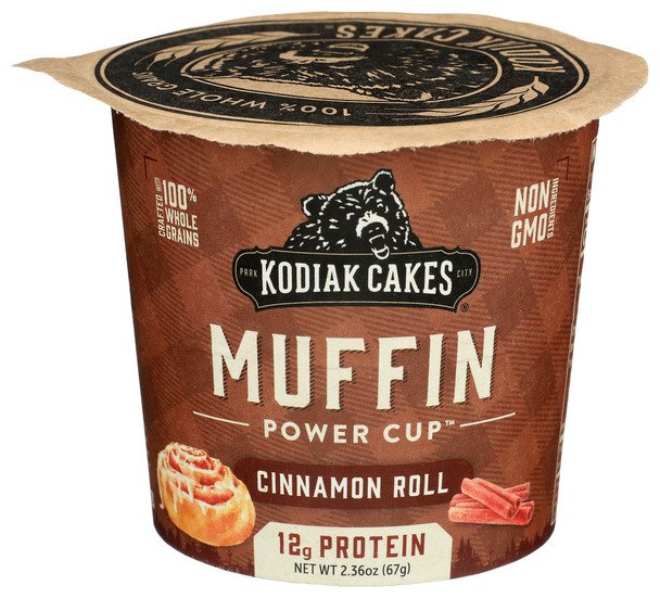 Kodiak Muffin Cup Cinnmn Roll - Case of 12 - 2.290 OZ