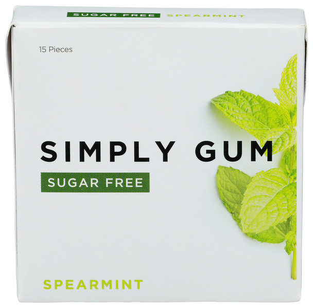 Simply Gum Spearmint Sugr Free - Case of 6 - 15.00 PC