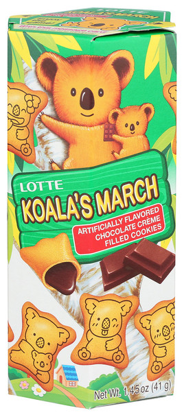 Lotte Cookies Koala Choc Sm - Case of 6 - 1.450 OZ