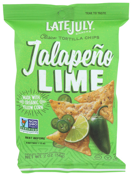 Late July Chip Trtlla Jlpno N Lime - Case of 24 - 2.000 OZ