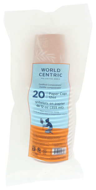 World Centric Cup Paper Hot Compost 12z - 20.00 PC
