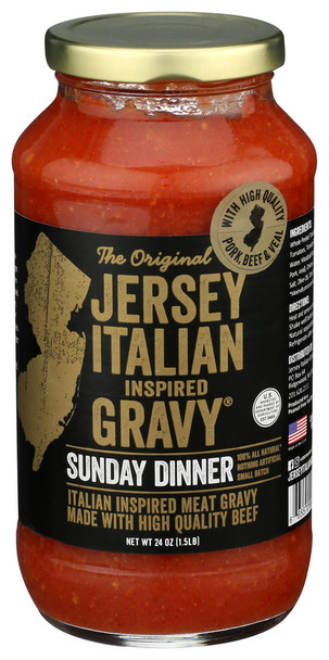 Jersey Italian Gravy Sauce Pasta Sunday Dnner - Case of 12 - 24.00 OZ