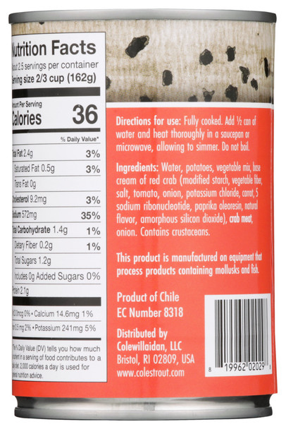 Coles Soup Maryland Style Crab - Case of 6 - 15.00 OZ