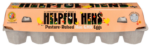 Helpful Hens Eggs Psture Rsd Lg Bwn - Case of 15 - 1.000 DZ