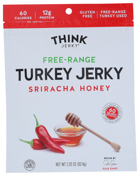 Think Jerky Jerky Turkey Sriracha Hny - Case of 8 - 2.200 OZ