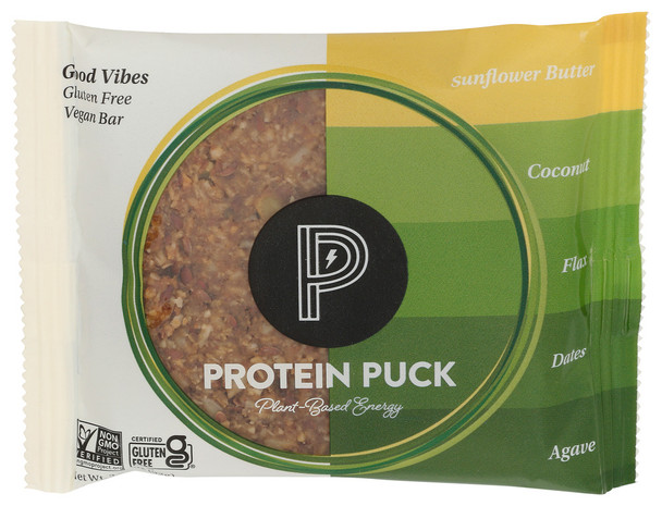Protein Puck Bar Good Vibes Sunflower - Case of 16 - 3.250 OZ