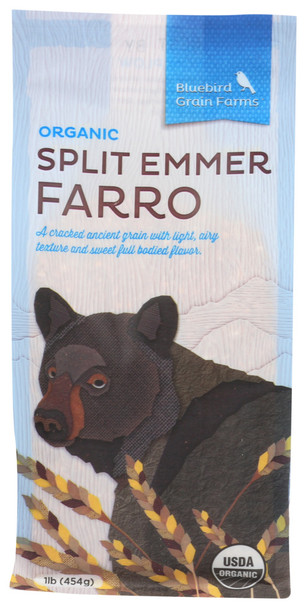Bluebird Farro Split Emmer Org 1lb - Case of 6 - 1.000 LB