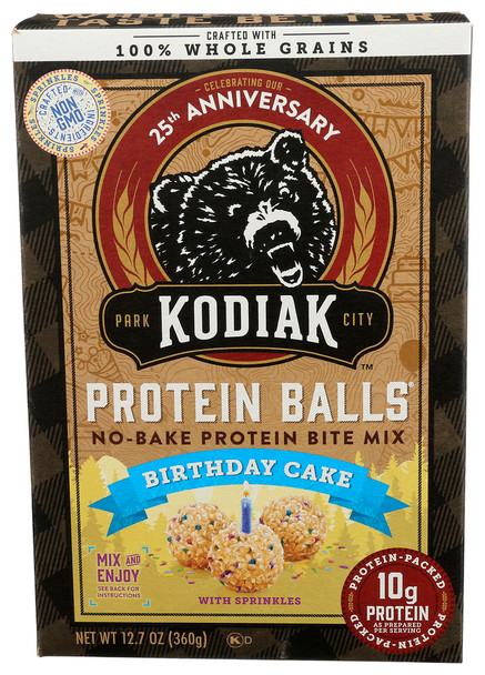 Kodiak Mix Bday Cake Prtn Balls - Case of 6 - 12.70 OZ