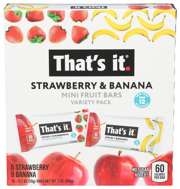 Thats It Bar Banana Strwbrry Cddy - Case of 6 - 7.000 OZ
