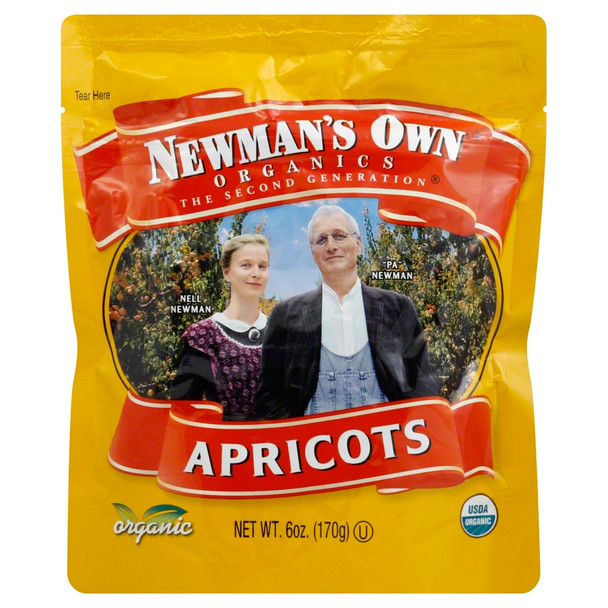 Newmans Own Organic Apricot Dried Org Zipbag - 6.000 OZ