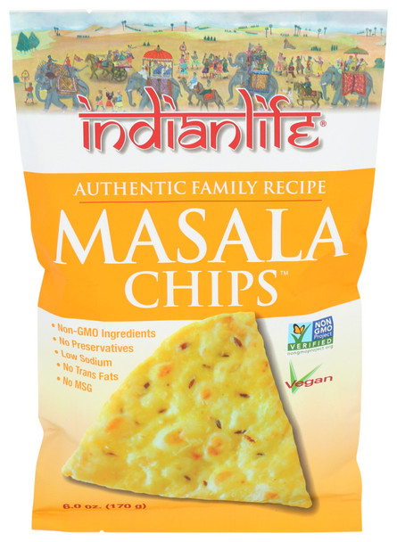 Indianlife Chip Pretzel Masala - Case of 12 - 6.000 OZ