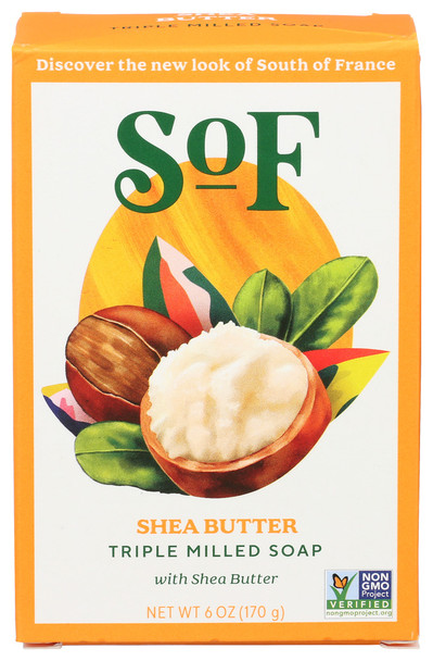 South Of France Soap Bar Shea Butter - Case of 3 - 6.000 OZ