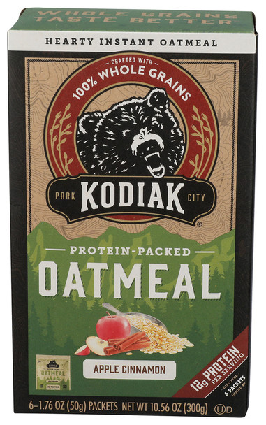 Kodiak Oatmeal Apple Cinnamon - Case of 6 - 10.58 OZ