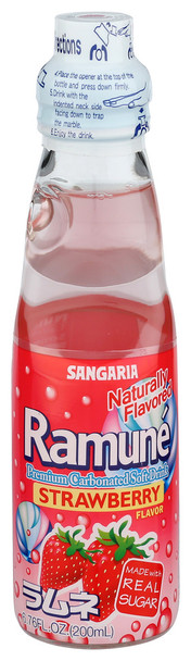 Sangaria Soda Ramune Strawberry - Case of 18 - 6.760 FO