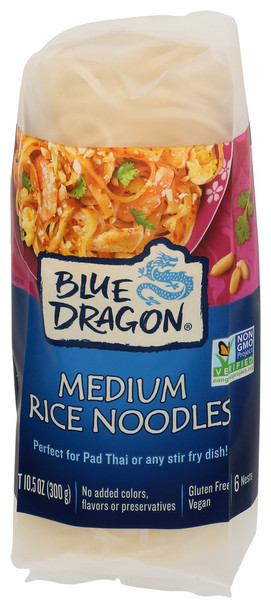 Blue Dragon Rice Noodle Medium - Case of 4 - 10.58 OZ