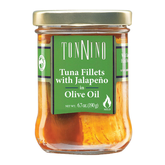 Tonnino Tuna Fillets Jalapeno, Olive Oil Case Of 6 6.7 Oz.