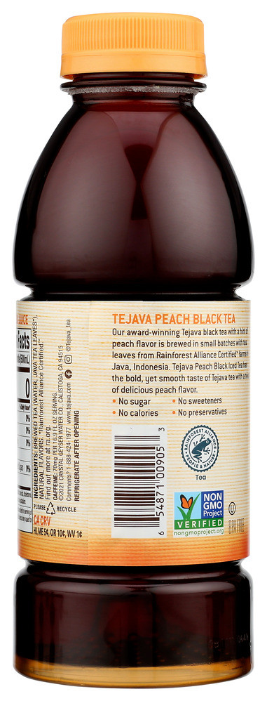 Tejava Black Tea - Unsweetened - Case Of 6 - 12 Oz.