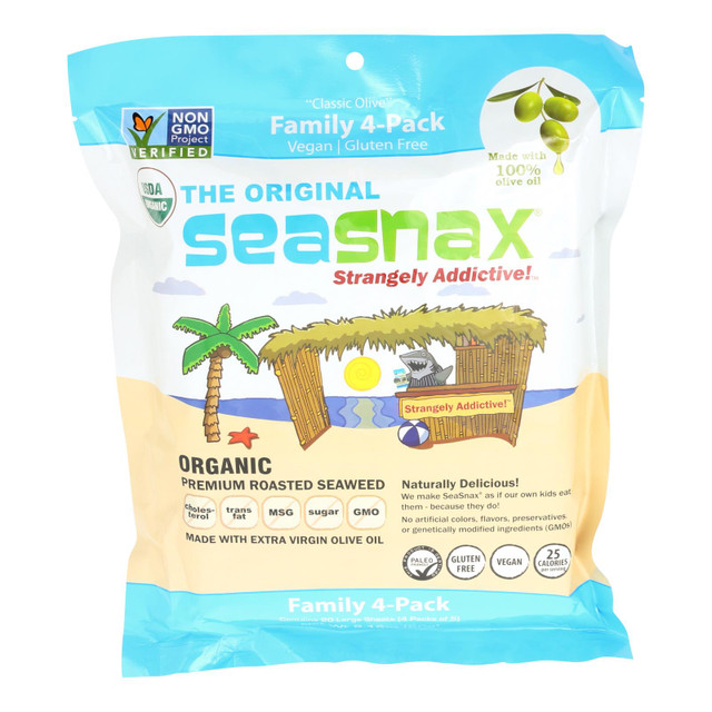 Seasnax Organic Original Roasted Seaweed - 24 Pack main image 0
